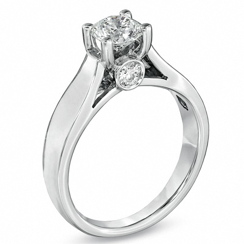 Previously Owned - 1.00 CT. T.W. Diamond Engagement Ring in 14K White Gold (I-J/I2)