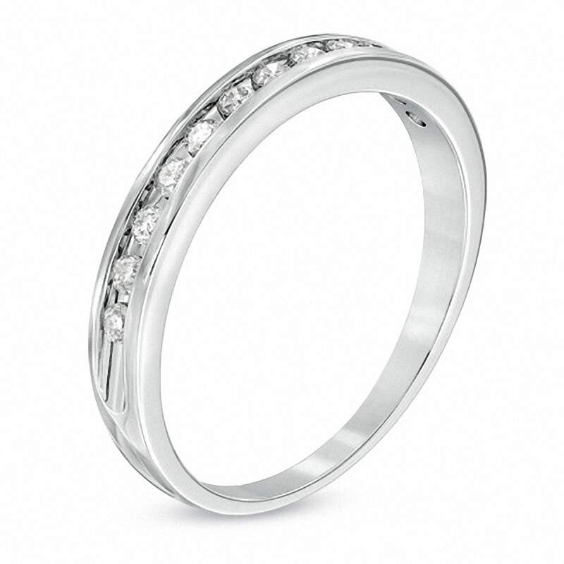 Previously Owned - 0.25 CT. T.W. Diamond Channel Band in 10K White Gold