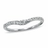 Thumbnail Image 0 of Previously Owned - 0.15 CT. T.W. Diamond Wave Contour Wedding Band in 14K White Gold