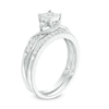 Thumbnail Image 1 of Previously Owned - 0.33 CT. T.W. Quad Diamond Bridal Set in 10K White Gold