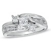 Thumbnail Image 0 of Previously Owned - 1.00 CT. T.W. Princess-Cut Diamond Three Stone Bridal Set in 14K White Gold