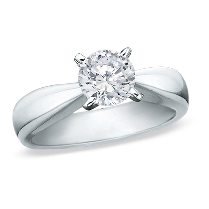 Previously Owned - Celebration Canadian Lux® 1.00 CT. Diamond Solitaire Engagement Ring in 18K White Gold (I/VS2)