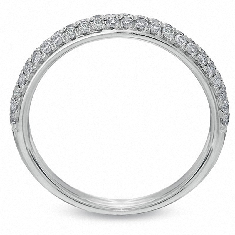 Previously Owned - Vera Wang Love Collection 0.37 CT. T.W. Diamond Two Row Band in 14K White Gold