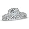 Thumbnail Image 1 of Previously Owned - Vera Wang Love Collection 1.95 CT. T.W. Princess-Cut Diamond Frame Bridal Set in 14K White Gold
