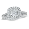 Thumbnail Image 0 of Previously Owned - Vera Wang Love Collection 1.45 CT. T.W. Princess-Cut Diamond Frame Engagement Ring in 14K White Gold