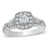 Thumbnail Image 1 of Previously Owned - Vera Wang Love Collection 0.95 CT. T.W. Diamond Frame Engagement Ring in 14K White Gold