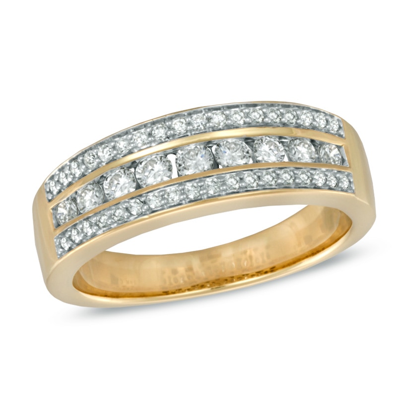 Previously Owned - 0.50 CT. T.W. Diamond Triple Row Anniversary Band in 14K Gold