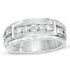Thumbnail Image 0 of Previously Owned - Vera Wang Love Collection Men's 0.45 CT. T.W. Diamond Wedding Band in 14K White Gold