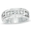 Previously Owned - Vera Wang Love Collection Men's 0.45 CT. T.W. Diamond Wedding Band in 14K White Gold