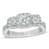 Thumbnail Image 1 of Previously Owned - Vera Wang Love Collection 0.95 CT. T.W. Diamond Three Stone Twist Engagement Ring in 14K White Gold