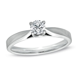 Previously Owned - Celebration Ideal 0.30 CT. Diamond Engagement Ring in 14K White Gold (I/I1)