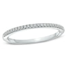 Thumbnail Image 1 of Previously Owned - 0.10 CT. T.W. Diamond Wedding Band in 14K White Gold (I/SI2)