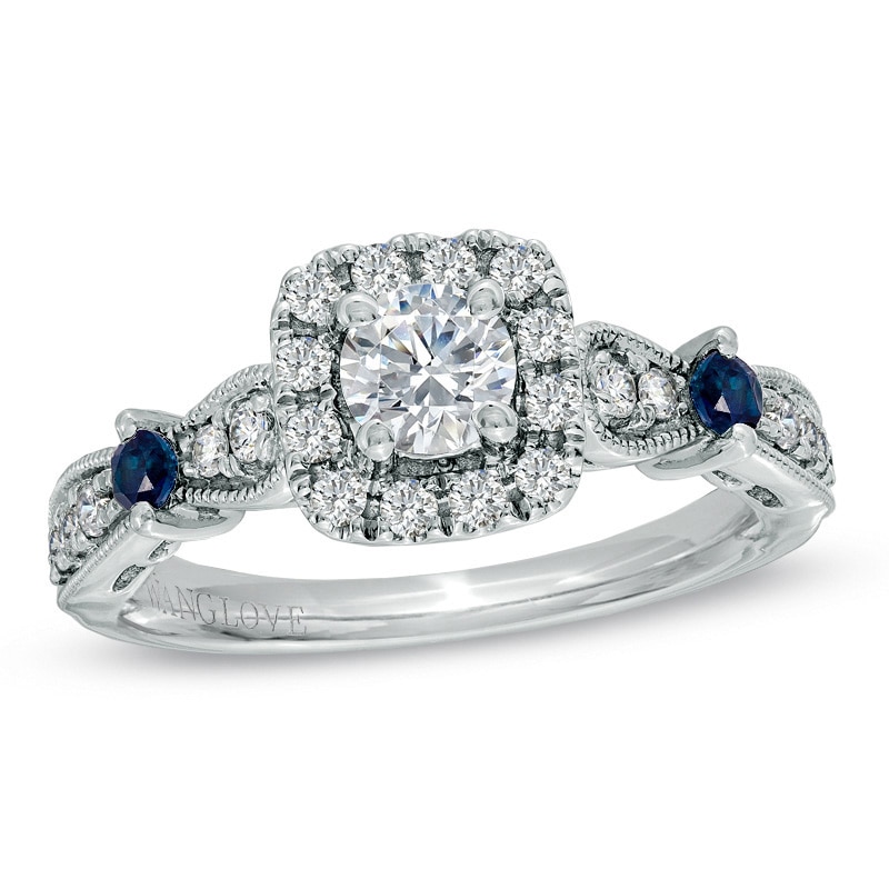 Previously Owned - Vera Wang Love Collection 0.70 CT. T.W. Diamond Vintage-Style Ring in 14K White Gold