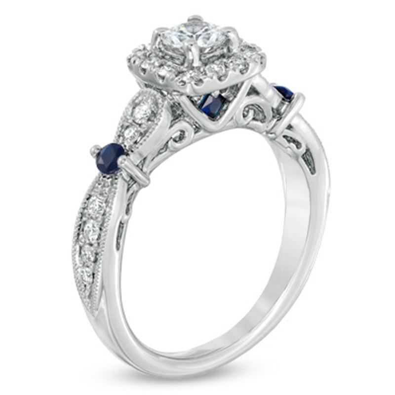 Previously Owned - Vera Wang Love Collection 0.70 CT. T.W. Diamond Vintage-Style Ring in 14K White Gold