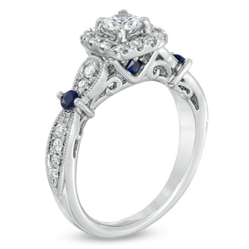 Main Image 2 of Previously Owned - Vera Wang Love Collection 0.70 CT. T.W. Diamond Vintage-Style Ring in 14K White Gold