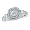 Thumbnail Image 0 of Previously Owned - Celebration Canadian Grand™ 0.95 CT. T.W. Diamond Double Frame Engagement Ring in 14K White Gold