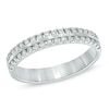Thumbnail Image 0 of Previously Owned - 0.25 CT. T.W. Diamond Edge Anniversary Band in 14K White Gold