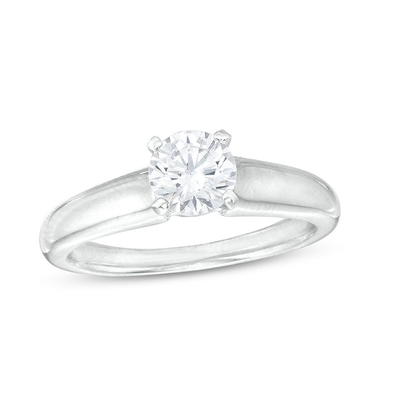 Main Image 1 of Previously Owned - 0.70 CT.  Diamond Solitaire Engagement Ring in 14K White Gold (I/I1)