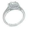 Thumbnail Image 1 of Previously Owned - 1.00 CT. T.W. Canadian Diamond Double Square Frame Engagement Ring in 14K White Gold (I/I1)