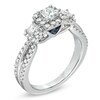 Thumbnail Image 0 of Previously Owned - Vera Wang Love Collection 0.95 CT. T.W. Diamond Three Stone Engagement Ring in 14K White Gold
