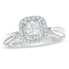 Thumbnail Image 0 of Previously Owned - Vera Wang Love Collection 0.83 CT. T.W. Princess-Cut Diamond Frame Engagement Ring in 14K White Gold