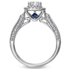 Thumbnail Image 1 of Previously Owned - Vera Wang Love Collection 0.83 CT. T.W. Princess-Cut Diamond Frame Engagement Ring in 14K White Gold