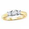 Previously Owned - 0.50 CT. T.W. Diamond Three Stone Engagement Ring in 14K Gold