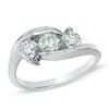 Thumbnail Image 1 of Previously Owned - 1.00 CT. T.W.  Diamond Three Stone Engagement Ring in 14K White Gold (I/I1)