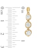 Previously Owned - 0.50 CT. T.W.  Diamond Linear Three Stone Drop Earrings in 14K Gold (I/I2)