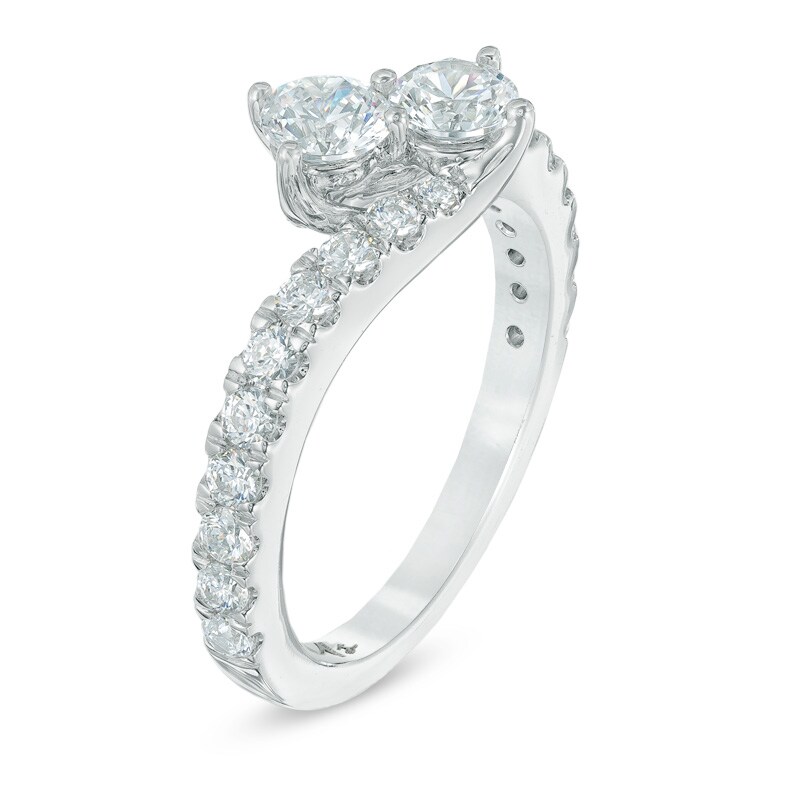 Previously Owned - Ever Us™ 1.50 CT. T.W. Two-Stone Diamond Ring in 14K White Gold