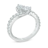 Thumbnail Image 1 of Previously Owned - Ever Us™ 0.50 CT. T.W. Two-Stone Diamond Bypass Ring in 14K White Gold