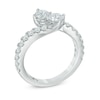Thumbnail Image 2 of Previously Owned - Ever Us™ 0.50 CT. T.W. Two-Stone Diamond Bypass Ring in 14K White Gold