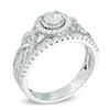 Thumbnail Image 1 of Previously Owned - 0.75 CT. T.W. Diamond Frame Braid Shank Bridal Set in 10K White Gold