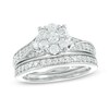 Thumbnail Image 0 of Previously Owned - 0.96 CT. T.W. Composite Diamond Bridal Set in 14K White Gold