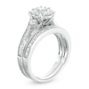 Thumbnail Image 1 of Previously Owned - 0.96 CT. T.W. Composite Diamond Bridal Set in 14K White Gold