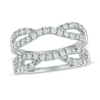 Thumbnail Image 1 of Previously Owned - 0.97 CT. T.W. Diamond Twist Contour Solitaire Enhancer in 14K White Gold