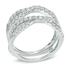 Thumbnail Image 2 of Previously Owned - 0.97 CT. T.W. Diamond Twist Contour Solitaire Enhancer in 14K White Gold