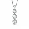Thumbnail Image 1 of Previously Owned - 0.50 CT. T.W.  Diamond Three Stone Pendant in 14K White Gold - 17"