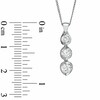 Thumbnail Image 2 of Previously Owned - 0.50 CT. T.W.  Diamond Three Stone Pendant in 14K White Gold - 17"