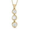 Thumbnail Image 1 of Previously Owned - 0.50 CT. T.W. Diamond Three Stone Drop Pendant in 14K Gold (I/I2) - 17"