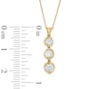 Thumbnail Image 2 of Previously Owned - 0.50 CT. T.W. Diamond Three Stone Drop Pendant in 14K Gold (I/I2) - 17"
