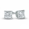 Thumbnail Image 1 of Previously Owned - 0.30 CT. T.W.  Princess-Cut Diamond Solitaire Stud Earrings in 14K White Gold (I/I2)