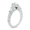 Thumbnail Image 2 of Previously Owned - Vera Wang Love Collection 1.18 CT. T.W. Pear-Shaped Diamond Frame Engagement Ring in 14K White Gold