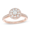 Thumbnail Image 0 of Previously Owned - 0.45 CT. T.W. Diamond Double Frame Engagement Ring in 10K Rose Gold
