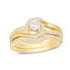 Thumbnail Image 0 of Previously Owned - 0.50 CT. T.W. Diamond Swirl Bypass Bridal Set in 14K Gold