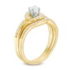 Thumbnail Image 2 of Previously Owned - 0.50 CT. T.W. Diamond Swirl Bypass Bridal Set in 14K Gold
