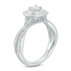 Thumbnail Image 1 of Previously Owned - 0.50 CT. T.W. Diamond Double Cushion Frame Twist Engagement Ring in 10K White Gold