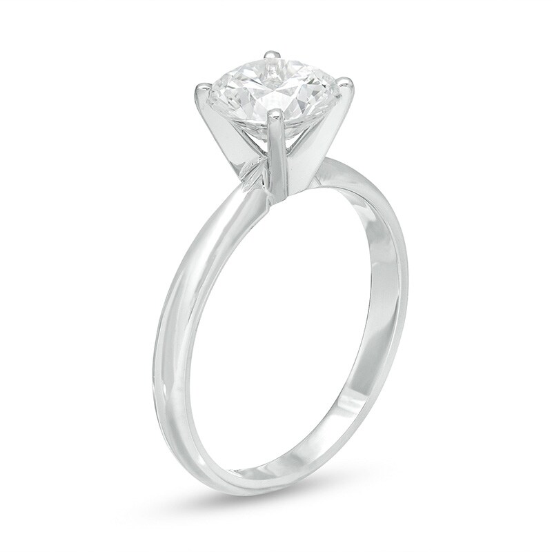 Main Image 3 of Previously Owned - 1.50 CT. Diamond Solitaire Engagement Ring in 14K White Gold (J/I3)