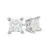 Thumbnail Image 1 of Previously Owned - 1.00 CT. T.W. Princess-Cut Diamond Solitaire Stud Earrings in 14K White Gold (J/I3)