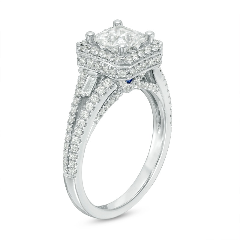 Previously Owned - Vera Wang Love Collection 1.69 CT. T.W. Diamond Frame Engagement Ring 14K White Gold (I/SI2)
